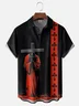 Moisture-wicking Easter Cross Jesus Prayer Chest Pocket Bowling Shirt
