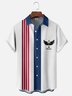 Moisture-wicking Jesus Bless Cross Easter Chest Pocket Bowling Shirt