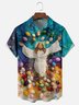 Moisture-wicking Easter Cross Jesus Egg Chest Pocket Casual Shirt