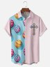 Moisture-wicking Easter Christian Eggs Cross Chest Pocket Casual Shirt