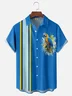Moisture-wicking Breathable Parrot Chest Pocket Bowling Shirt