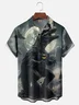 Moisture Wicking Bat Dinosaur Chest Pocket Hawaiian Shirt