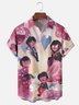 Moisture-wicking Rock Hippie Art Illustration Chest Pocket Casual Shirt