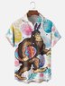 Moisture-wicking Happy Easter Bigfoot Egg Art Chest Pocket Casual Shirt