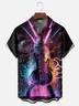 Moisture-wicking Rock Art Bass Electric Guitar Abstract Illustration Chest Pocket Casual Shirt