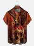 Moisture-wicking Cinco de Mayo Mexican Skull Art Chest Pocket Casual Shirt