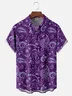 Moisture-wicking Paisley Art Floral Chest Pocket Casual Shirt