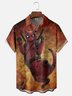 Moisture-wicking Fun Art Cat Death Artistic Avant-garde Chest Pocket Casual Shirt