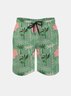 Men's Swim Trunks Hawaiian Tropical Palm Tree Beach Shorts with Pockets
