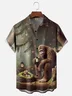 Moisture-wicking Bigfoot Family Kids Chest Pocket Hawaiian Shirt