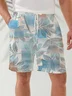 Moisture Wicking Gradient Plants Flowers Casual Shorts