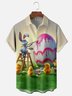 Moisture-wicking Easter Bunny Egg Chest Pocket Casual Shirt