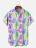 Moisture-wicking Easter Bunny Fondant Stripes Chest Pocket Casual Shirt