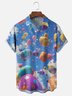 Moisture-wicking Easter Egg Balloons Chest Pocket Casual Shirt