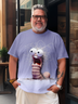 Crazy Bug Funny Purple T-shirt