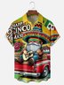 Moisture Wicking Cinco de Mayo Big Hat Midget Guitar Chest Pocket Hawaiian Shirt