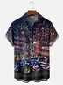 Moisture Wicking USA Independence Day Auto Chest Pocket Hawaiian Shirt