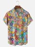 Moisture Wicking Floral Gradient Chest Pocket Hawaiian Shirt
