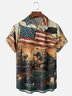 Moisture Wicking Memorial Day Veteran Chest Pocket Hawaiian Shirt