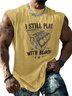 Mens Crewneck Tank Tops I Still Play With Blocks Beach Sleeveless Shirt