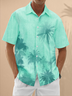 Moisture Wicking Gradient Coconut Tree Chest Pocket Hawaiian Shirt