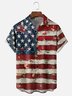 Moisture-wicking American Flag Memorial Day Chest Pocket Casual Shirt