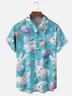 Moisture-wicking Easter Bunny Rabbit Eggs Chest Pocket Casual Shirt