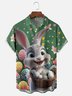 Moisture-wicking Easter Bunny Rabbit Eggs Chest Pocket Hawaiian Shirt