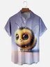 Moisture-wicking Cute Bee Funny Purple Chest Pocket Hawaiian Shirt