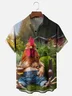 Moisture-wicking Rooster Beer Funny Chest Pocket Casual Shirt