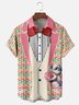 Moisture-wicking Easter Fun Suit Bunny Egg Print Chest Pocket Casual Shirt