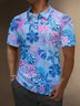 Moisture Wicking Hawaiian Flowers Golf Polo