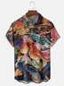 Moisture-wicking Ukiyoe Octopus Marine Life Chest Pocket Casual Shirt