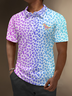 Moisture Wicking Dinosaur Leopard Gradient Color Golf Polo