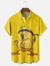 Moisture-wicking Kungfu Duck Chest Pocket Hawaiian Shirt