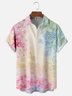 Moisture-wicking Young Fantasy Flower Art Chest Pocket Hawaiian Shirt