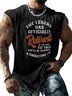 Mens Crewneck Tank Tops Retired Beach Sleeveless Shirt