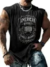 Mens Crewneck Tank Tops American Whiskey Beach Sleeveless Shirt