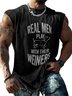 Mens Crewneck Tank Tops Real Men Play With Their Weiners Dog Beach Sleeveless Shirt