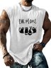 Mens Crewneck Tank Tops Black Cats Beach Sleeveless Shirt