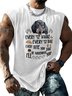 Mens Crewneck Tank Tops Dog is Watching You Beach Sleeveless Shirt
