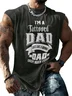 Mens Crewneck Tank Tops Dad Tattoo Beach Sleeveless Shirt