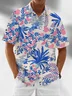 Moisture Wicking Floral Chest Pocket Hawaiian Shirt