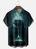Moisture-wicking Shark Chest Pocket Hawaiian Shirt