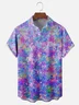Moisture-wicking Art Floral Chest Pocket Hawaiian Shirt