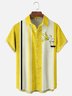 Moisture-wicking Banana Fruit Funny Chest Pocket Bowling Shirt