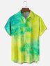 Moisture-wicking Gradient Color Chest Pocket Casual Shirt