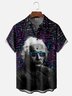 Moisture-wicking Einstein Chemical Symbol Chest Pocket Casual Shirt