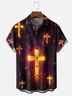 Moisture-wicking Easter Christian Cross Chest Pocket Casual Shirt