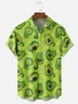 Moisture-wicking Avocado Cat Funny Chest Pocket Hawaiian Shirt